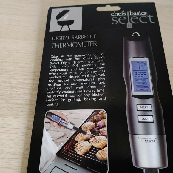 Chef’s Basic Select Digital Barbecue Thermometer LCD Displays New Sealed - Picture 6 of 6
